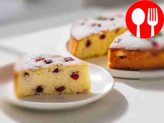 Витаминный манник с клюквой и творогом