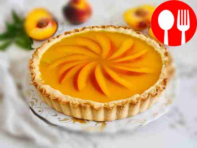 Воздушный сметанник с персиками