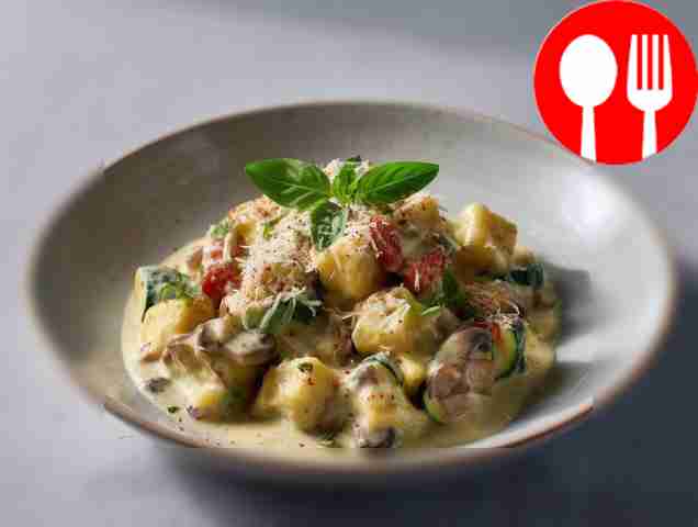 Быстрое овощное соте в сливочном соусе в микроволновке