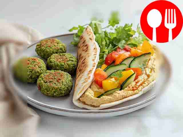 Хрустящий фалафель с хумусом