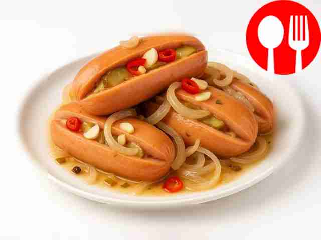 Острые маринованные сардельки по-чешски