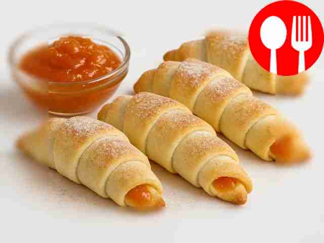 Постные рогалики с курагой