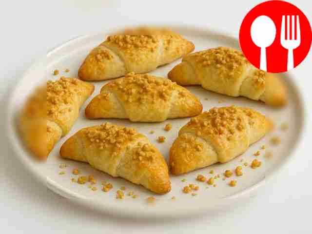 Сладкие медово-ореховые рогалики