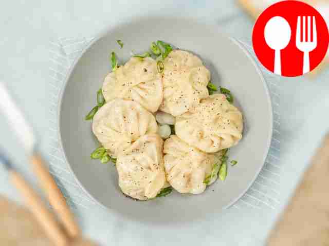 Хинкали на сковородке