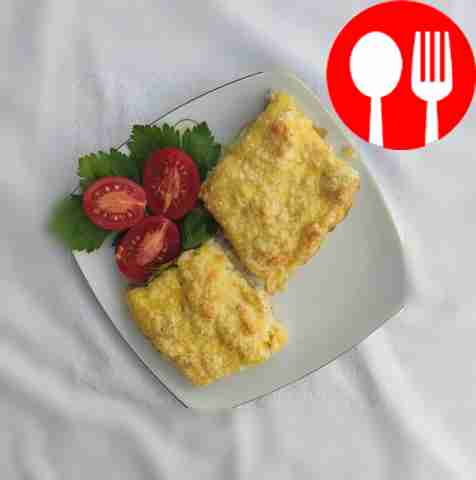 Полезная камбала в сырном суфле