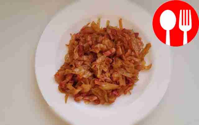 Простое сало с капустой