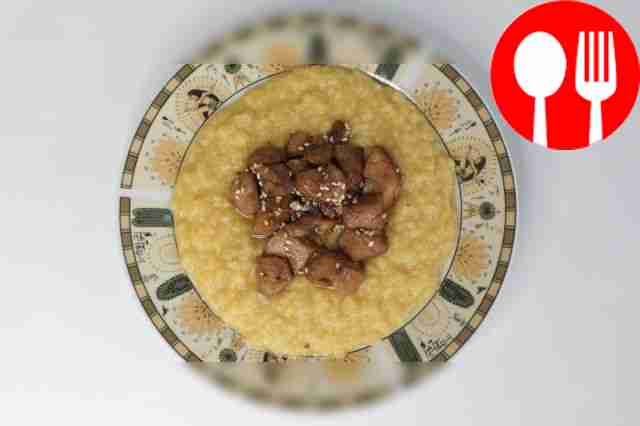 Популярная курица с чечевицей