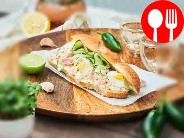 Багет с тунцом и домашним майонезом