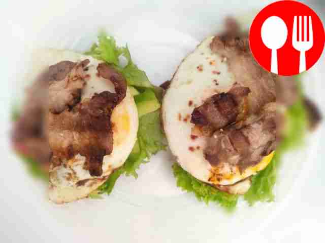 Витаминная закуска из бекона и авокадо