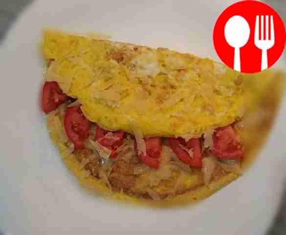 Быстрая яичница на лаваше