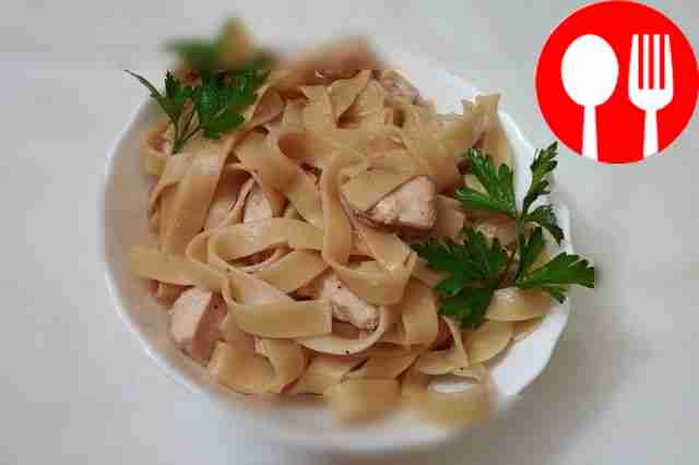 Ароматная курица со спагетти