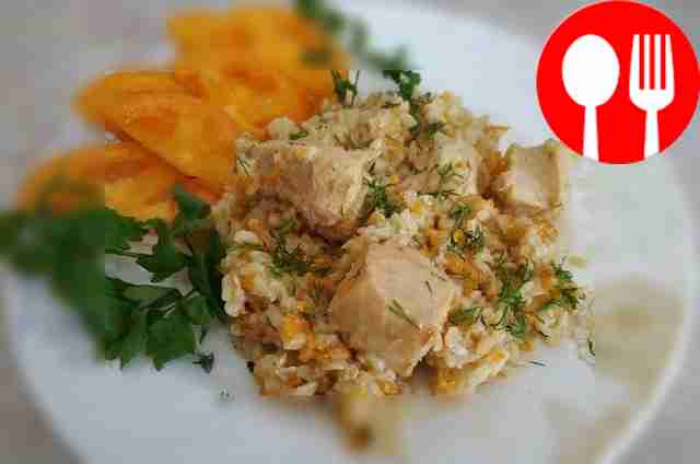 Ароматный плов с курицей в казане