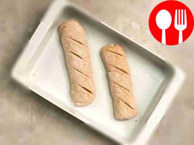 Сформируйте багеты. Разделите готовое тесто на...