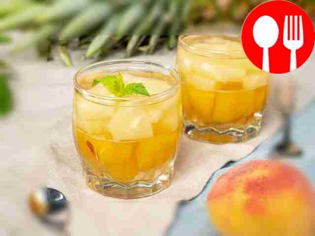 Желе из консервированных персиков