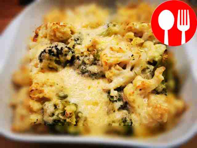 Овощная запеканка из брокколи и цветной капусты