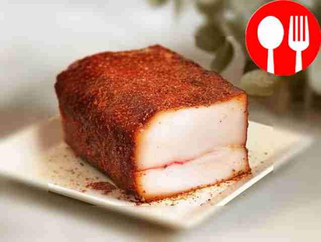 Аппетитное сало с перцем