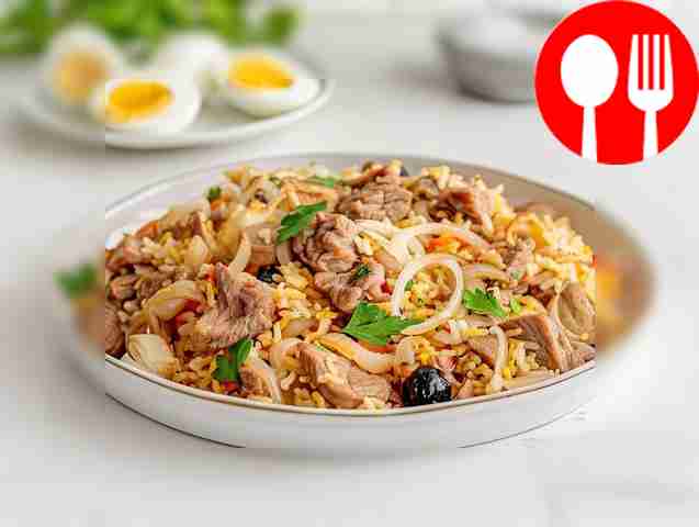 Плов на костре с барбарисом и хлопковым маслом