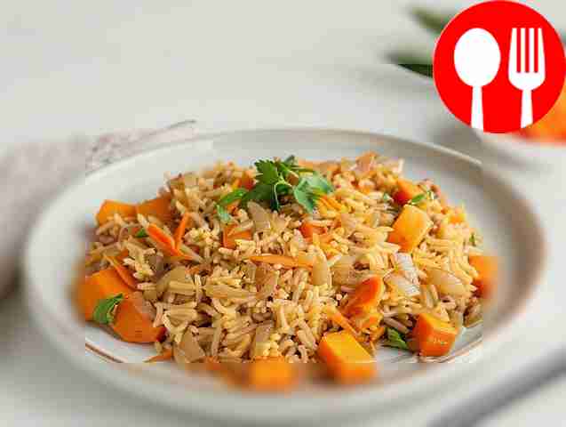 Постный плов с тыквой