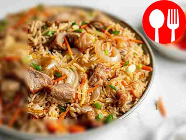 Вкусный плов со свининой и курдюком