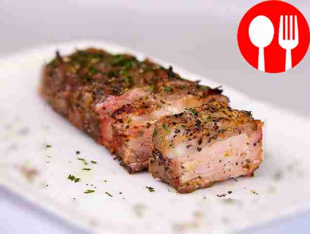 Пряное отварное сало в прованских травах