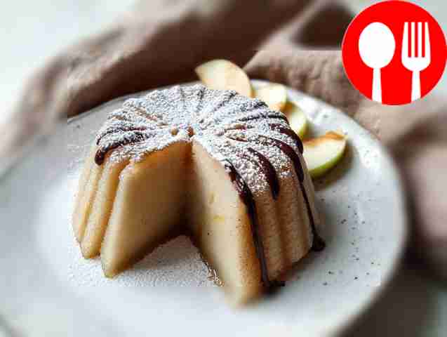 Воздушное яблочное суфле без яиц