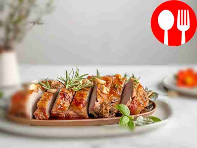 Свинина с чесноком и сахаром