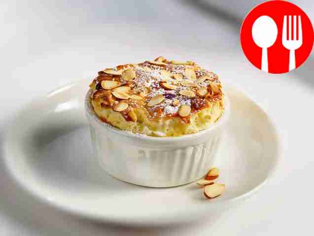 Суфле с кленовым сиропом и миндалем