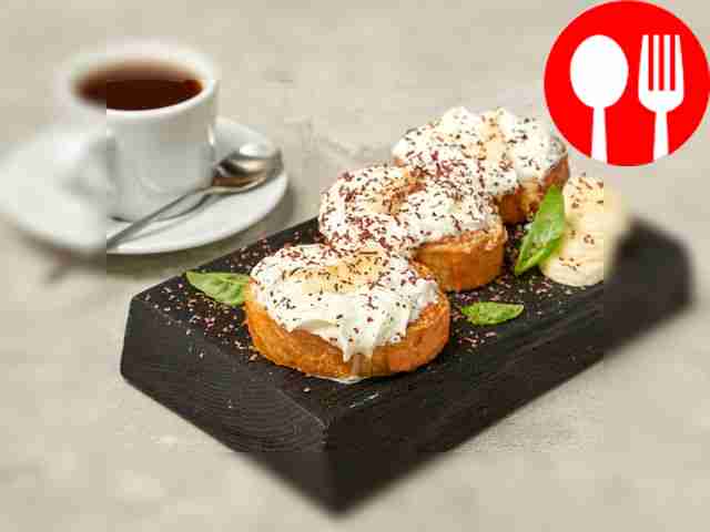 Багет со взбитыми сливками