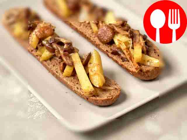 Сделайте багет с замороженными опятами....