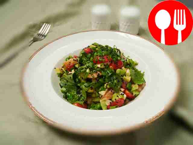 Салат из семги слабосоленой