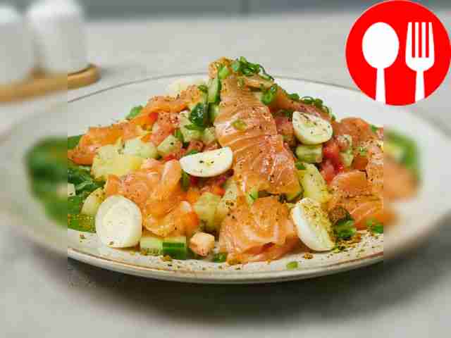 Салат «Норвежский» с семгой