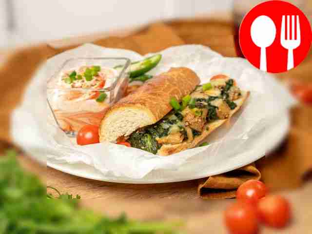 Багет со шпинатом