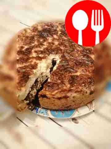 Пирог-чизкейк с грибами