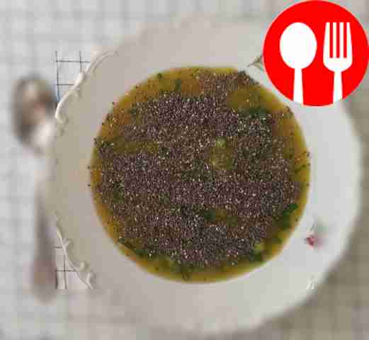 Суп из тыквы, сельдерея и чиа