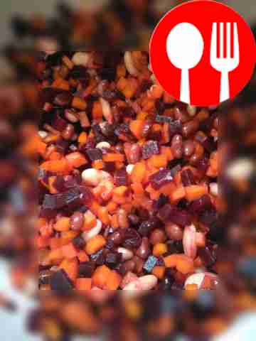 Полезный винегрет с фасолью