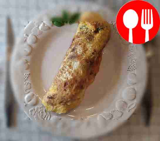 Полезный омлет с авокадо