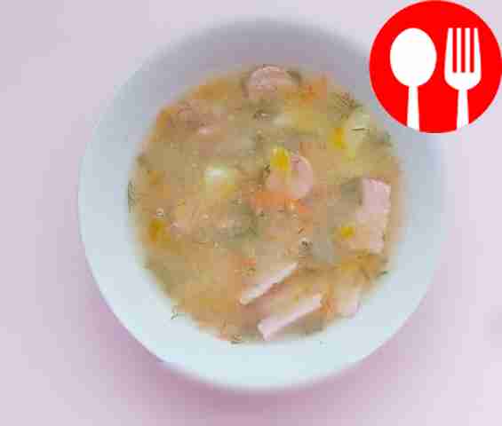 Полезный гороховый суп с копченостями