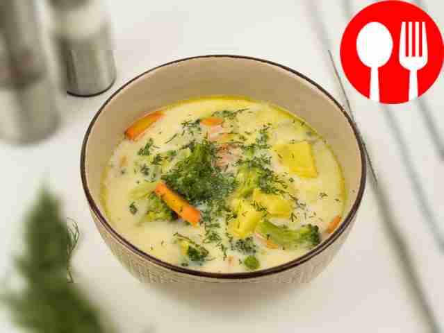 Молочный суп с брокколи