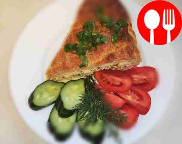 Сытный пирог из индейки