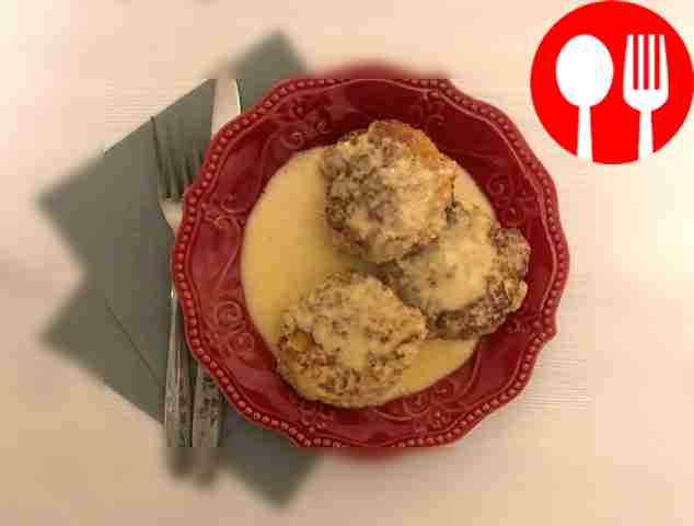 Мясные тефтельки с рисом в сметанном соусе