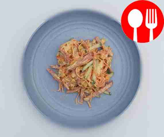 Пикантный салат с корейской морковью