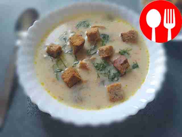 Изысканный сырный суп с грибами