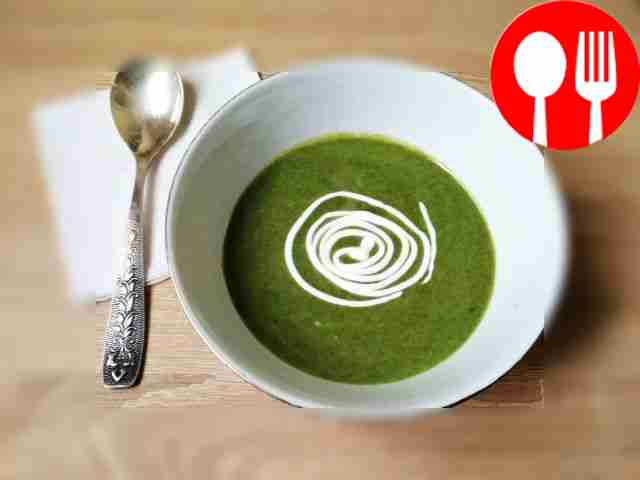 Полезный суп со шпинатом