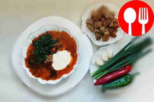 Питательный рисовый суп с говядиной