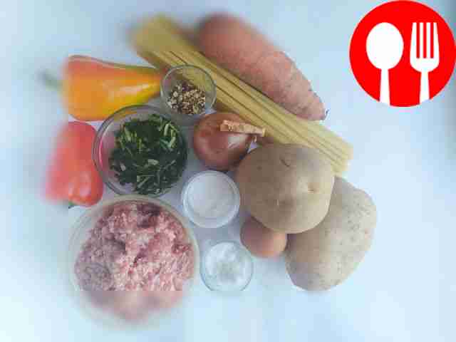 Подготовьте все необходимые ингредиенты. Овощи...