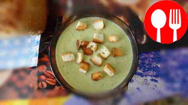 Нежный суп-пюре из брокколи со сливками и сыром