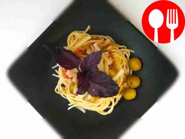 Легкий тунец со спагетти