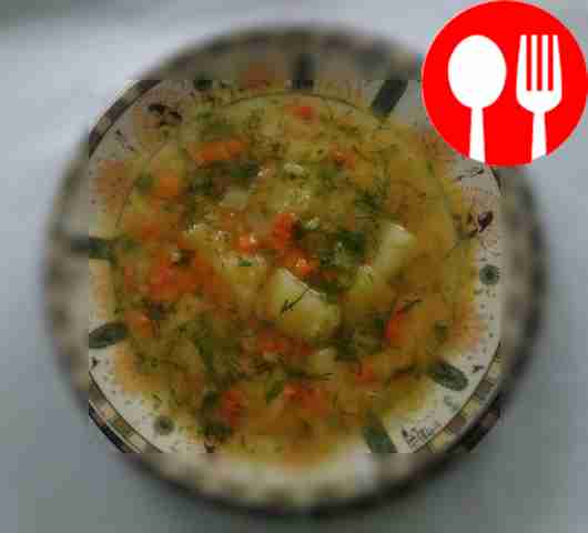 Гороховый суп с курицей и овощами