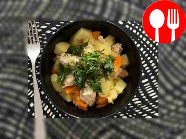 Тушеная картошка с индейкой