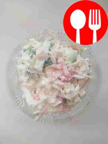 Крабовый салат с огурцом и яблоками